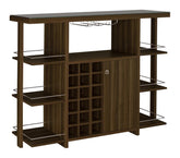 Coaster Diggs Bar Unit with Wine Bottle Storage Walnut Model 100439